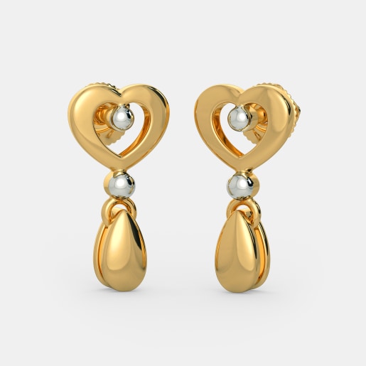 Buy 150+ Plain Gold Earring Designs Online in India 2017 | BlueStone