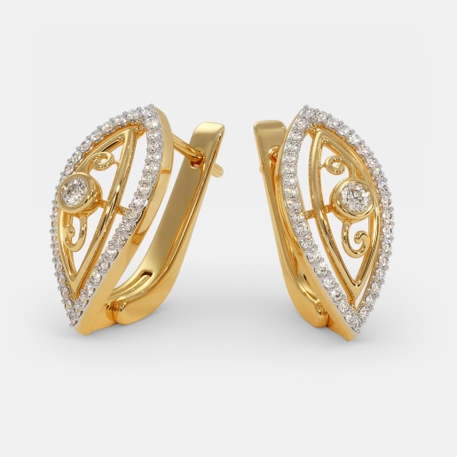 Buy 100+ Gold Hoops Earring Designs Online in India 2018 | BlueStone