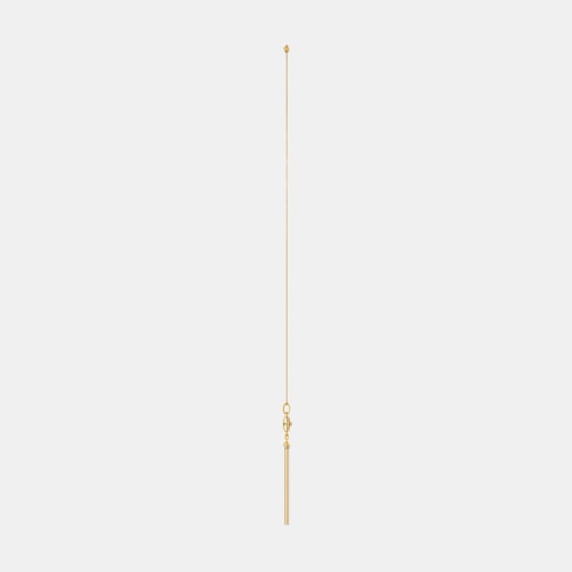 Diamond And Pink Tourmaline Necklace In Yellow Gold (7.85 Gram) With Diamonds (0.176 Ct)