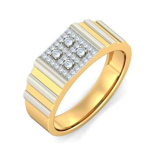 Buy Men's Yellow Gold Wedding Ring Designs Online in India 2017 | BlueStone